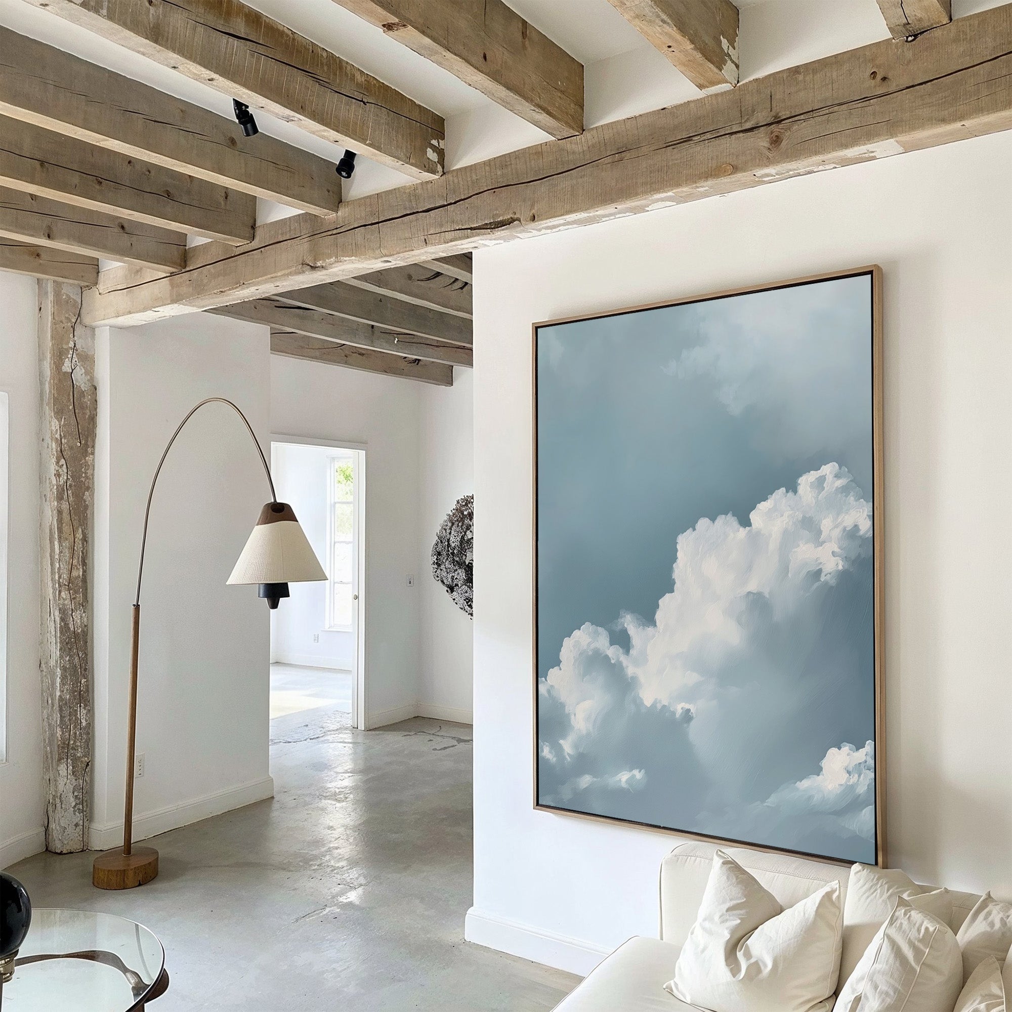 Whispers of the Open Sky – blue cloud canvas wall art print by Aspire Prints