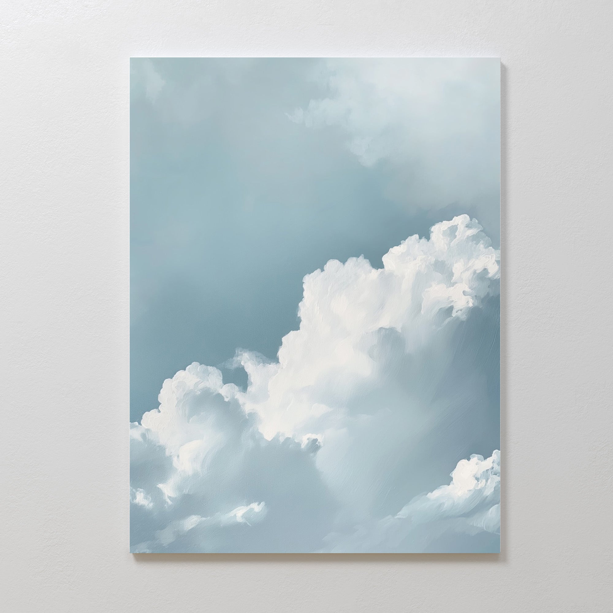 Whispers of the Open Sky – blue cloud canvas wall art print by Aspire Prints