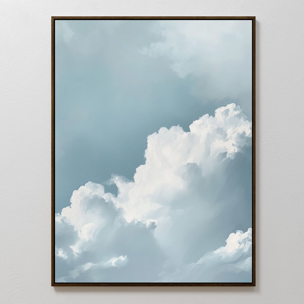 Whispers of the Open Sky – blue cloud canvas wall art print by Aspire Prints