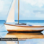Whispers Across the Tide – neutral-toned vintage canvas wall art print by Aspire Prints