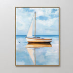 Whispers Across the Tide – neutral-toned vintage canvas wall art print by Aspire Prints
