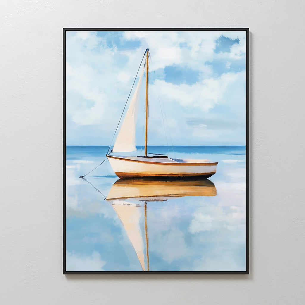 Whispers Across the Tide – neutral-toned vintage canvas wall art print by Aspire Prints