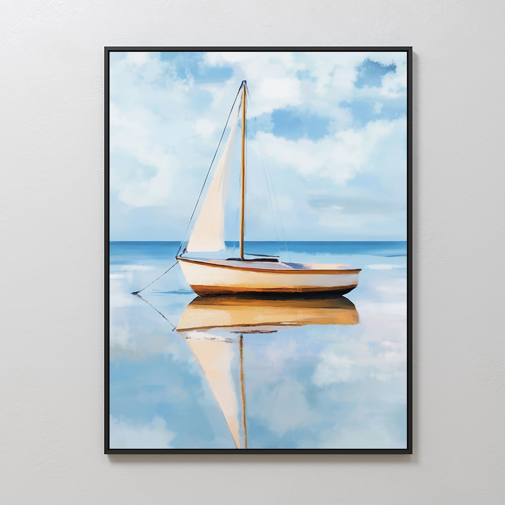 Whispers Across the Tide – neutral-toned vintage canvas wall art print by Aspire Prints