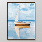 Whispers Across the Tide – neutral-toned vintage canvas wall art print by Aspire Prints