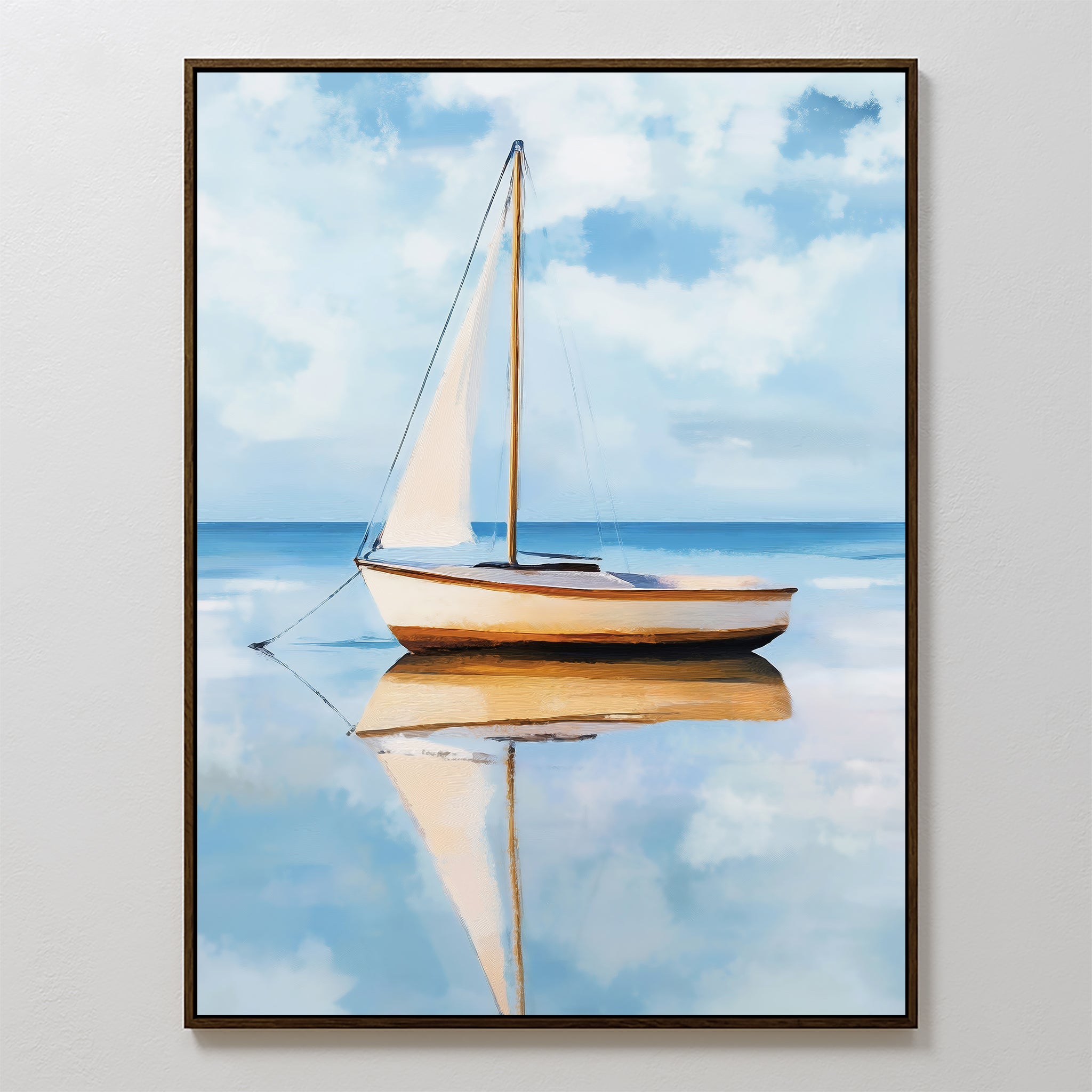 Whispers Across the Tide – neutral-toned vintage canvas wall art print by Aspire Prints