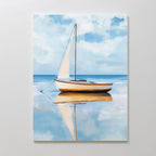 Whispers Across the Tide – neutral-toned vintage canvas wall art print by Aspire Prints