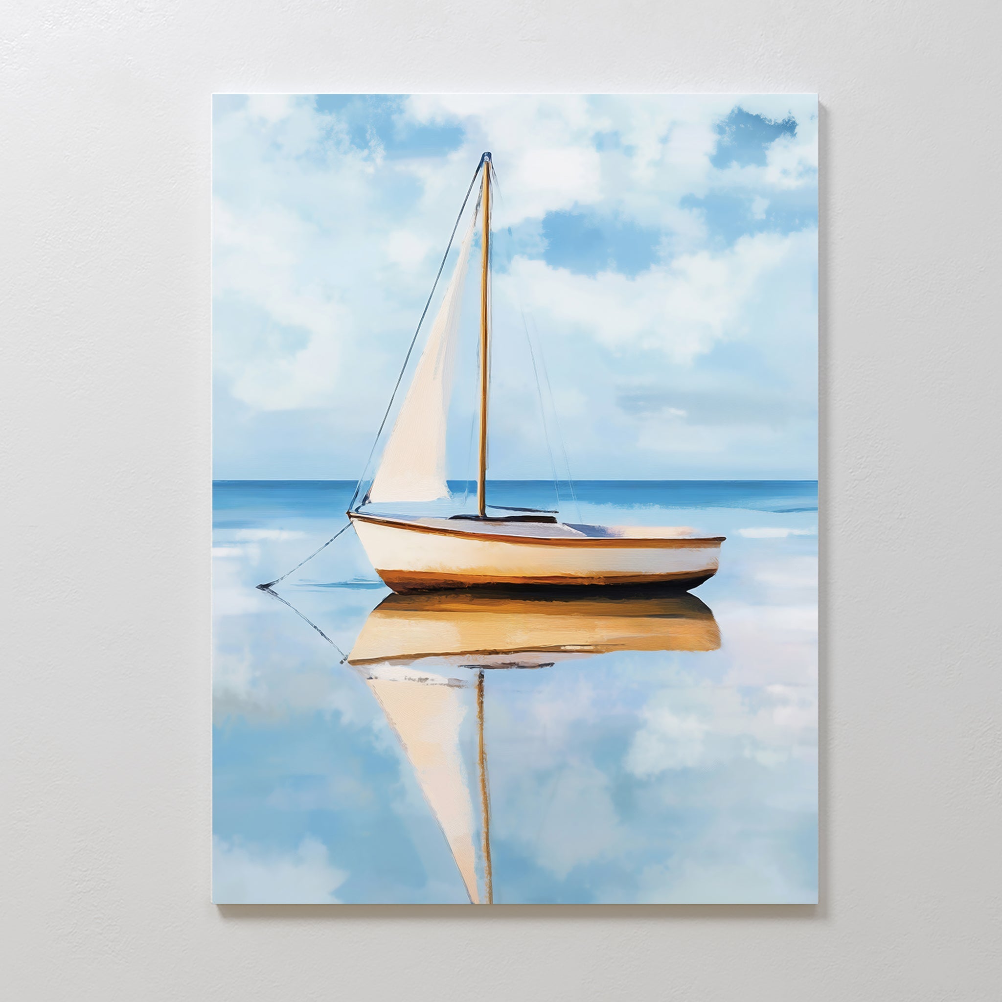 Whispers Across the Tide – neutral-toned vintage canvas wall art print by Aspire Prints