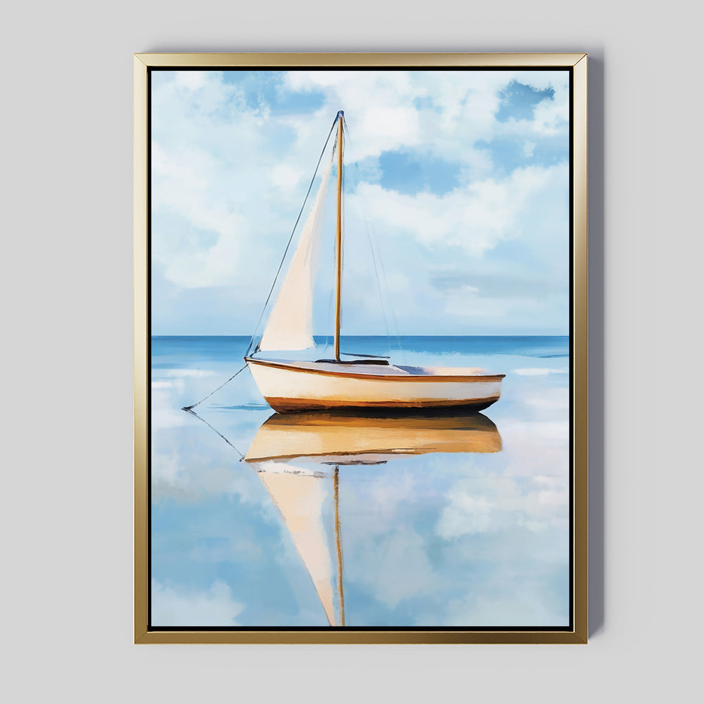Whispers Across the Tide – neutral-toned vintage canvas wall art print by Aspire Prints