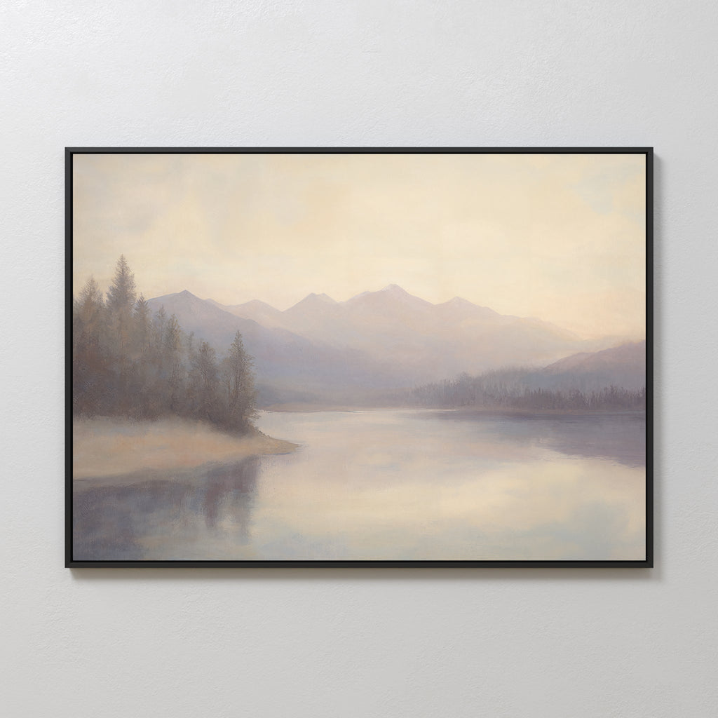 Whispers in the Mist – beige and white vintage canvas wall art print by Aspire Prints