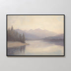 Whispers in the Mist – beige and white vintage canvas wall art print by Aspire Prints