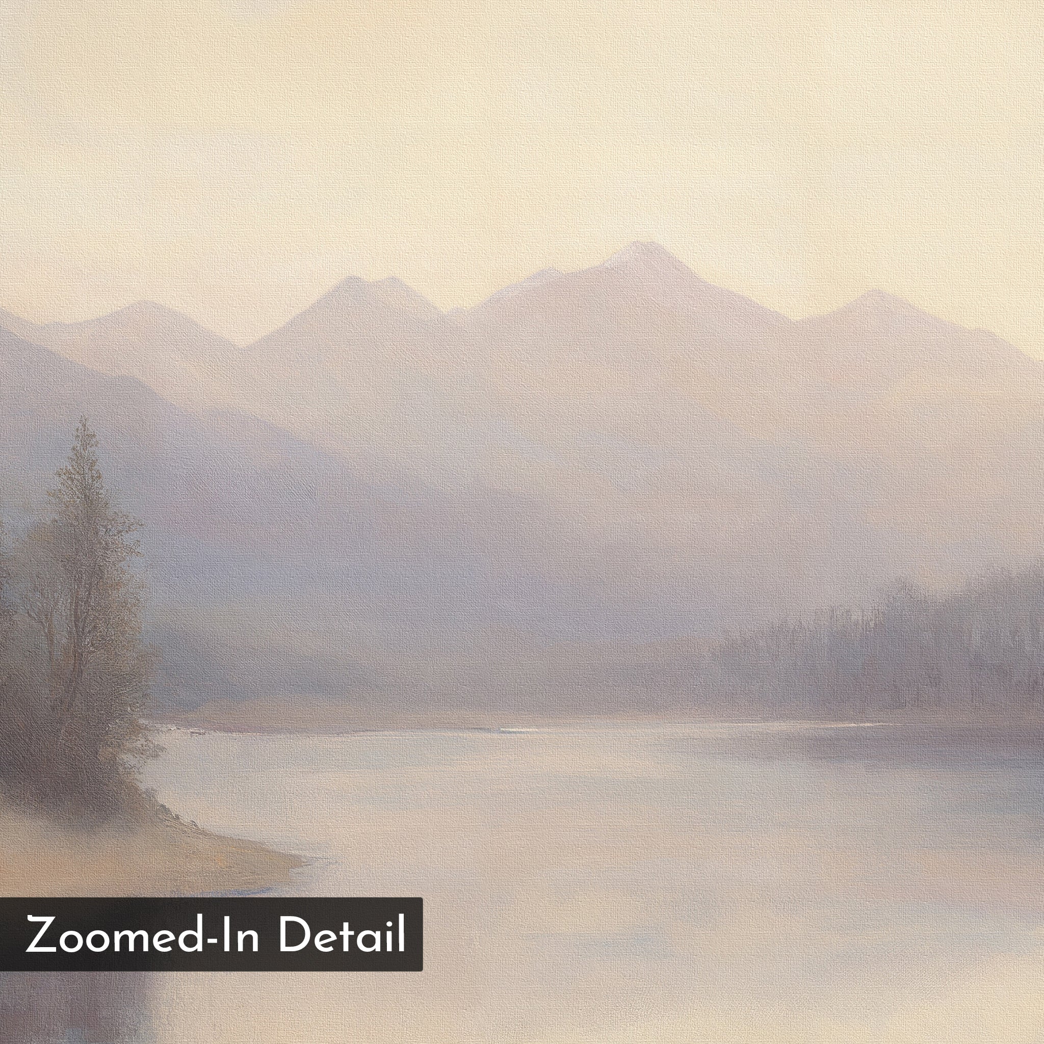 Whispers in the Mist – beige and white vintage canvas wall art print by Aspire Prints