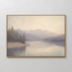Whispers in the Mist – beige and white vintage canvas wall art print by Aspire Prints