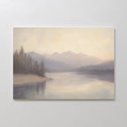 Whispers in the Mist – beige and white vintage canvas wall art print by Aspire Prints
