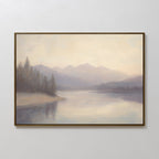 Whispers in the Mist – beige and white vintage canvas wall art print by Aspire Prints