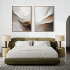 Whispers in Motion – Set of 2 Canvas Prints set of 2 – earthy brown abstract canvas wall art by Aspire Prints
