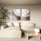 Whispers in Motion – Set of 2 Canvas Prints set of 2 – earthy brown abstract canvas wall art by Aspire Prints