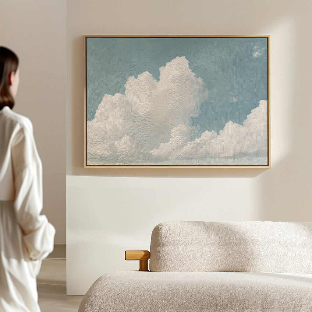 Whispers of the Open Sky – blue cloud canvas wall art print by Aspire Prints