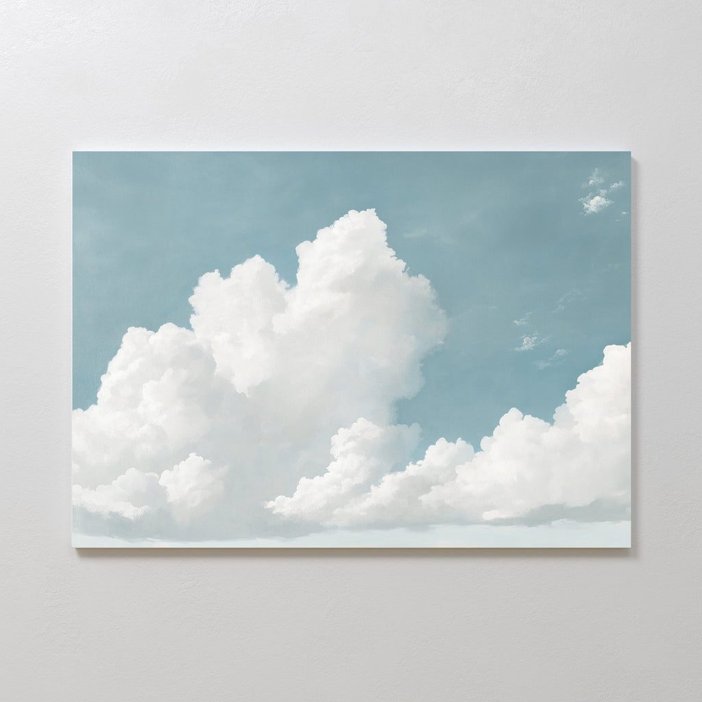 Whispers of the Open Sky – blue cloud canvas wall art print by Aspire Prints
