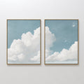 Where the Clouds Wander – Set of 2 Canvas Prints set of 2 – neutral-toned cloud canvas wall art by Aspire Prints