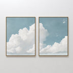 Where the Clouds Wander – Set of 2 Canvas Prints set of 2 – neutral-toned cloud canvas wall art by Aspire Prints