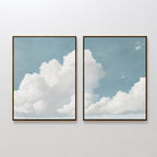Where the Clouds Wander – Set of 2 Canvas Prints set of 2 – neutral-toned cloud canvas wall art by Aspire Prints