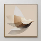Whispers in Flight – neutral-toned vintage canvas wall art print by Aspire Prints
