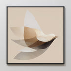 Whispers in Flight – neutral-toned vintage canvas wall art print by Aspire Prints