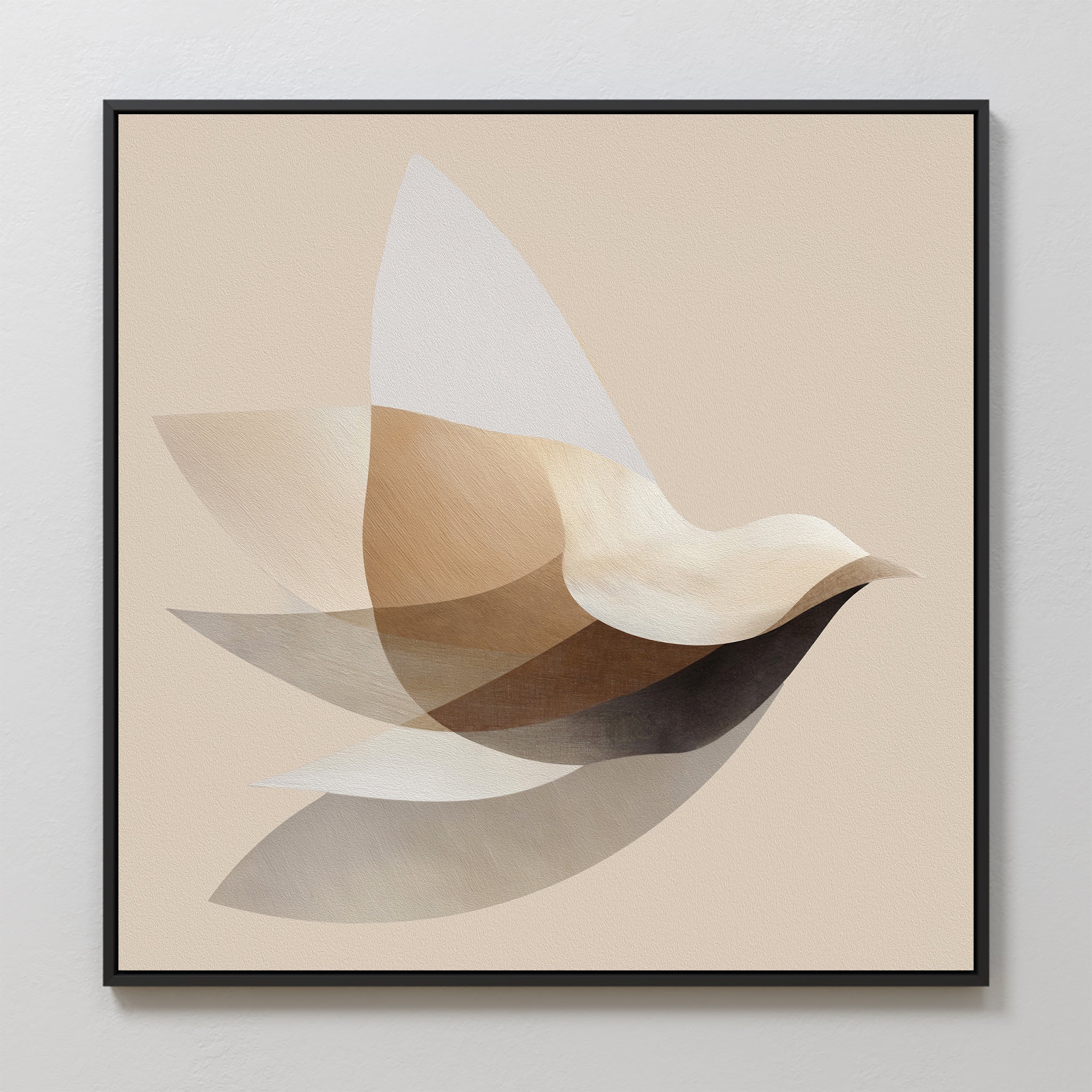 Whispers in Flight – neutral-toned vintage canvas wall art print by Aspire Prints