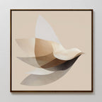 Whispers in Flight – neutral-toned vintage canvas wall art print by Aspire Prints