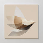 Whispers in Flight – neutral-toned vintage canvas wall art print by Aspire Prints