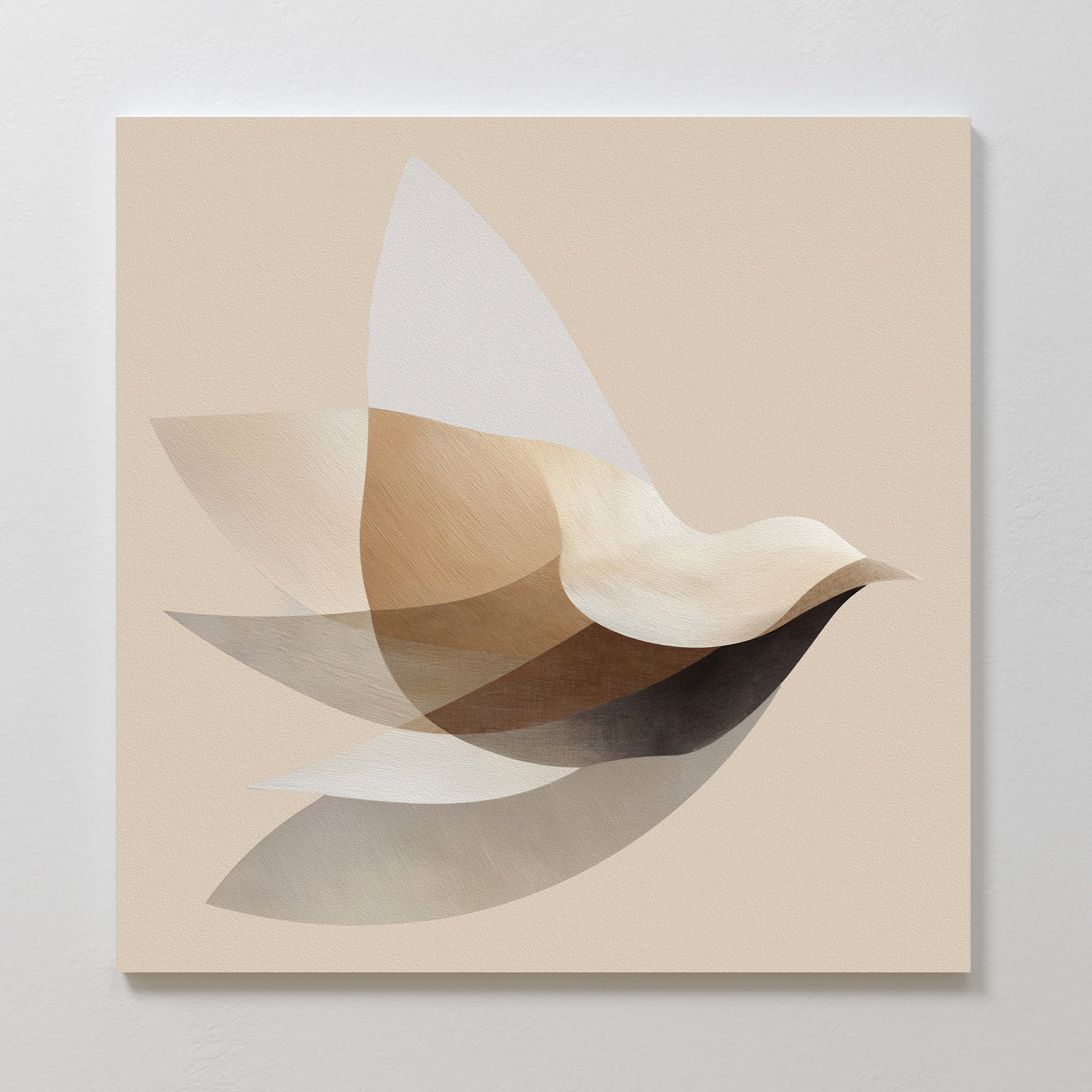 Whispers in Flight – neutral-toned vintage canvas wall art print by Aspire Prints