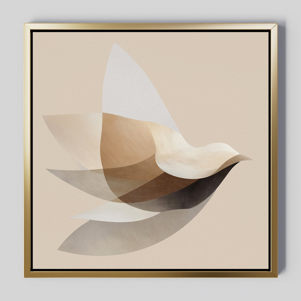 Whispers in Flight – neutral-toned vintage canvas wall art print by Aspire Prints