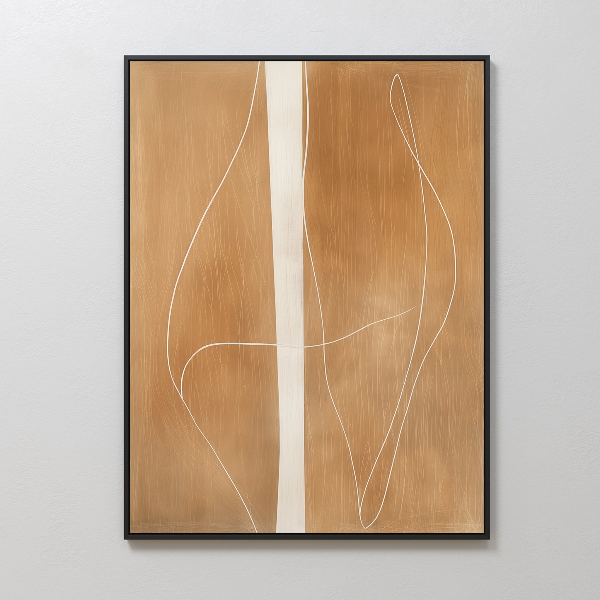 Whispers of Caramel – earthy brown abstract canvas wall art print by Aspire Prints