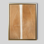Whispers of Caramel – earthy brown abstract canvas wall art print by Aspire Prints