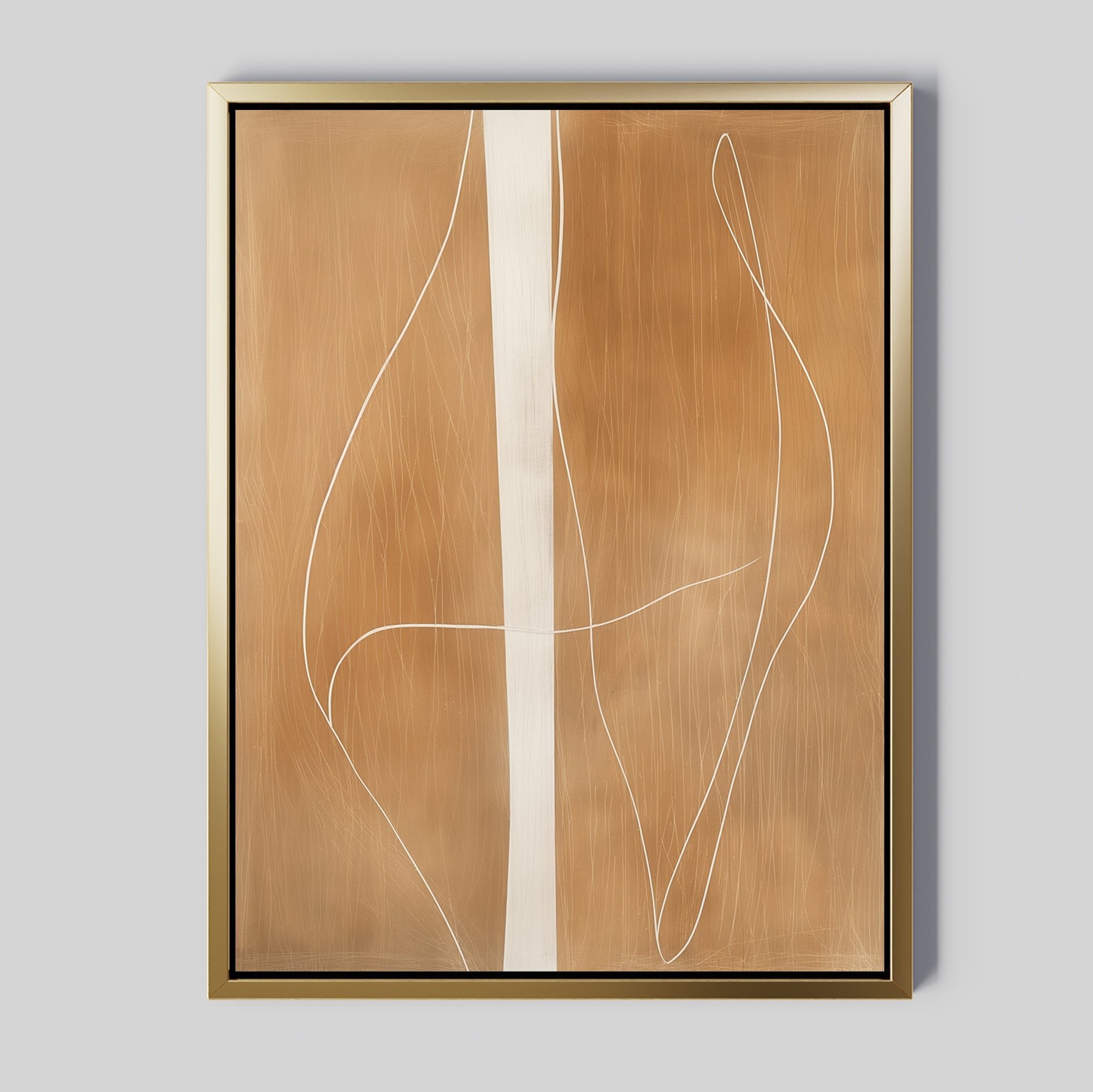 Whispers of Caramel – earthy brown abstract canvas wall art print by Aspire Prints