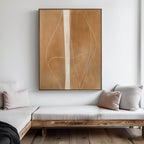 Whispers of Caramel – earthy brown abstract canvas wall art print by Aspire Prints