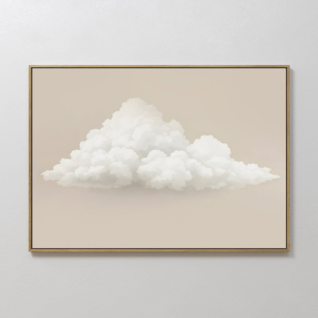 Whisper of the Wandering Cloud Canvas Print – neutral-toned cloud canvas wall art print by Aspire Prints