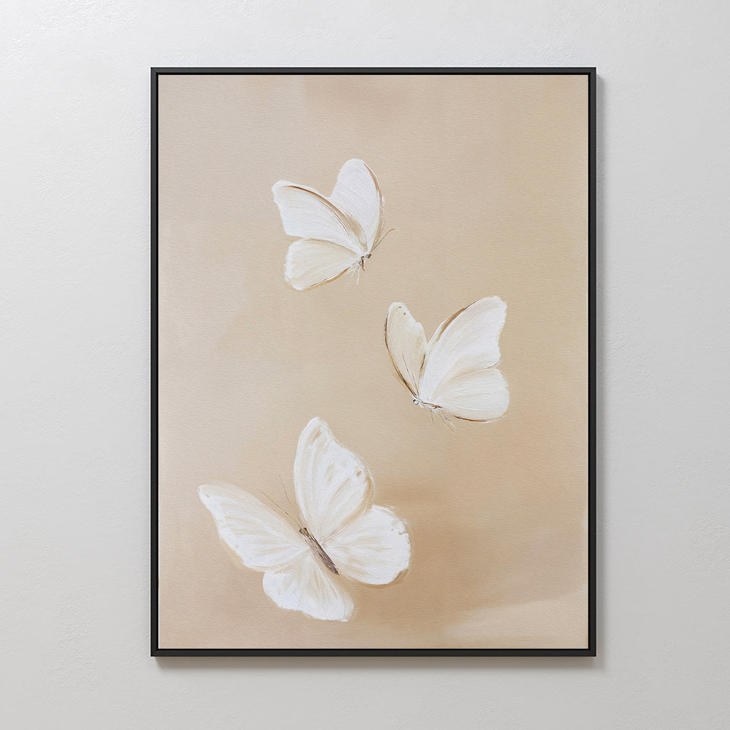 Whispers in Ivory – neutral-toned wildlife canvas wall art print by Aspire Prints