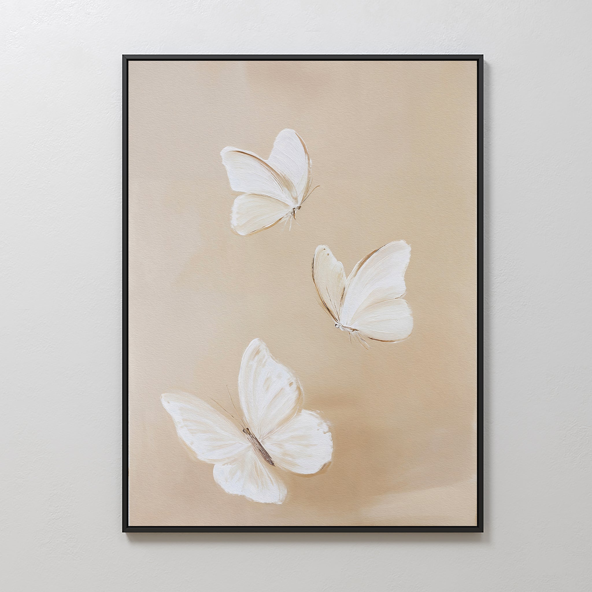 Whispers in Ivory – neutral-toned wildlife canvas wall art print by Aspire Prints