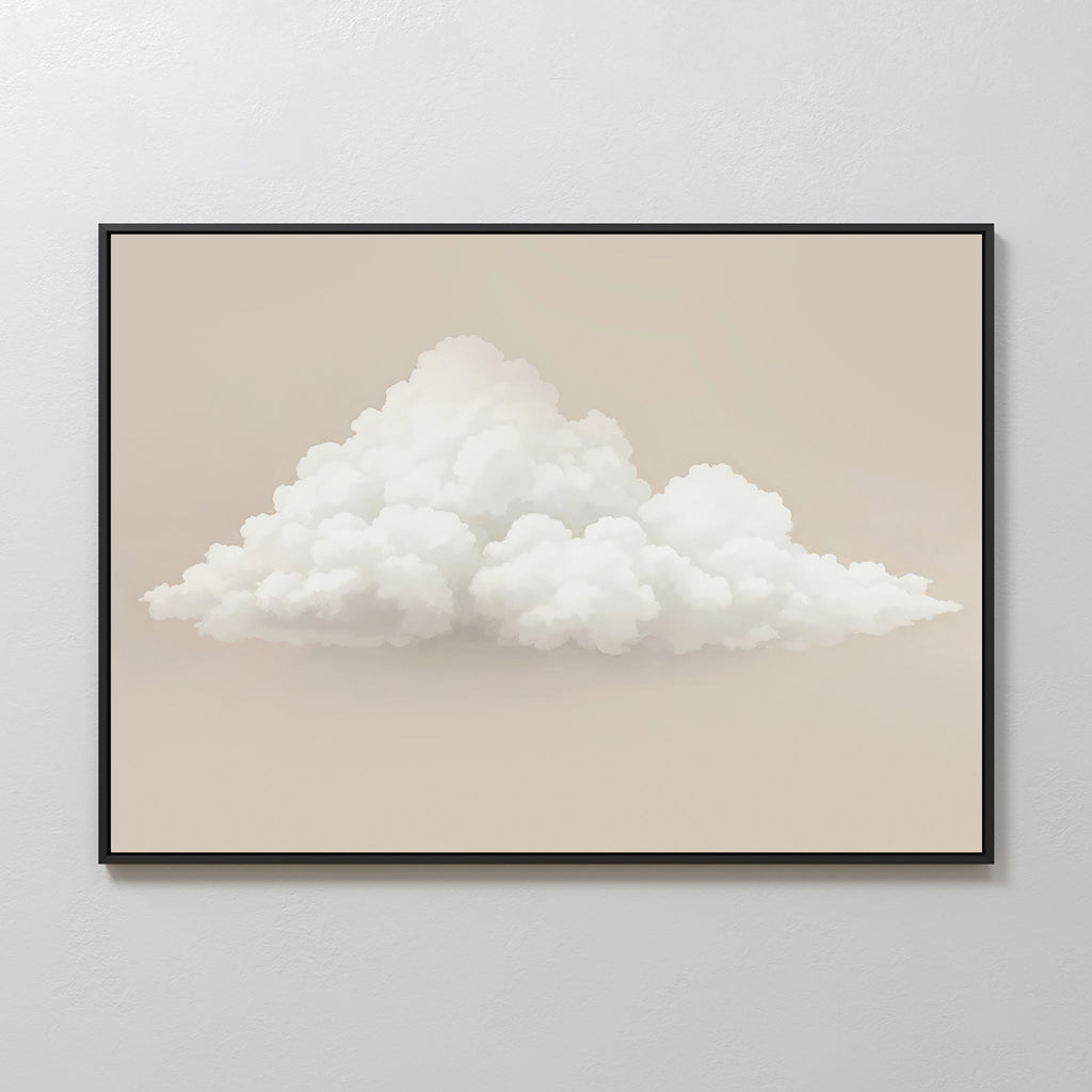 Whisper of the Wandering Cloud Canvas Print – neutral-toned cloud canvas wall art print by Aspire Prints