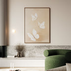 Whispers in Ivory – neutral-toned wildlife canvas wall art print by Aspire Prints