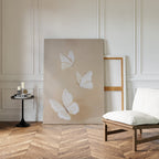 Whispers in Ivory – neutral-toned wildlife canvas wall art print by Aspire Prints