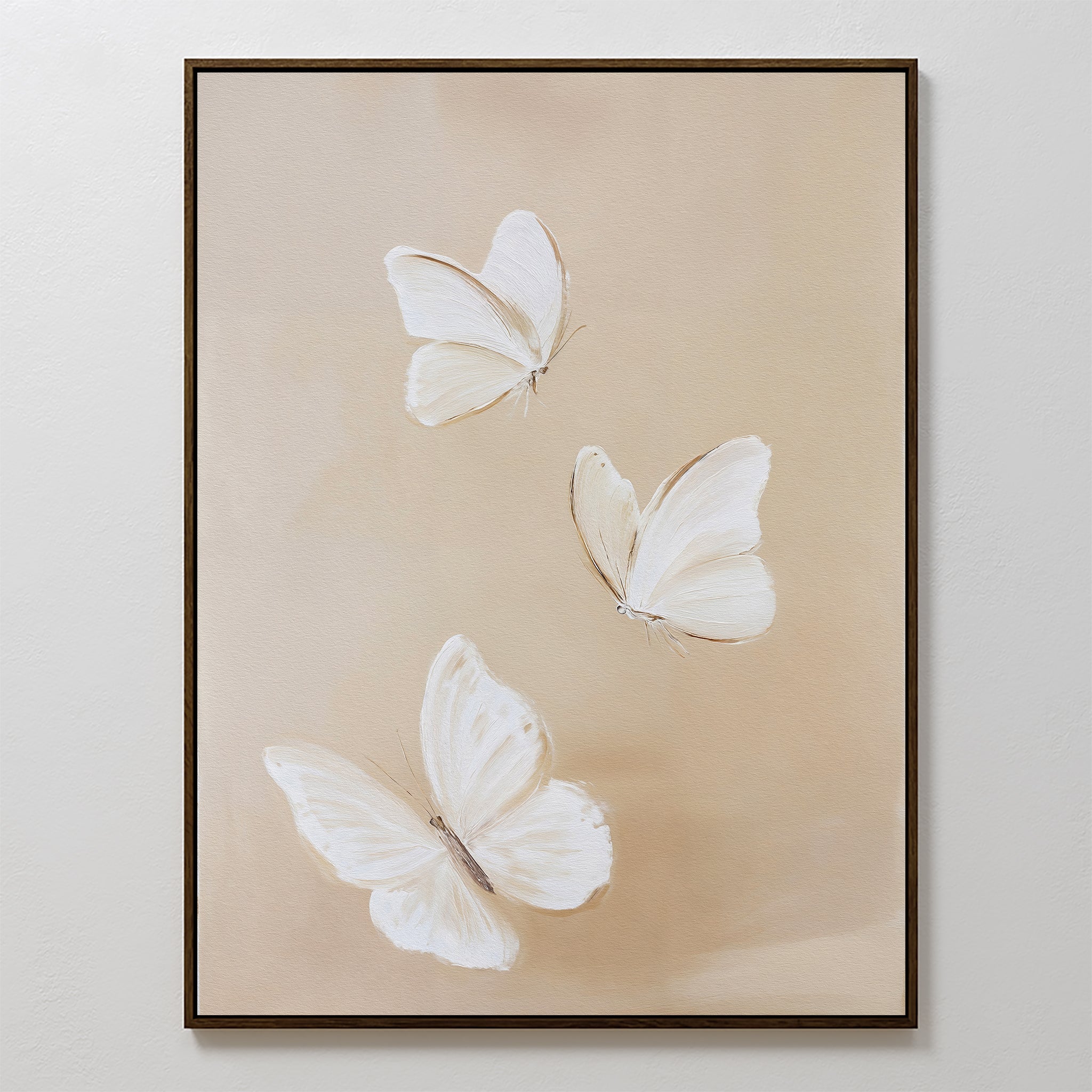 Whispers in Ivory – neutral-toned wildlife canvas wall art print by Aspire Prints