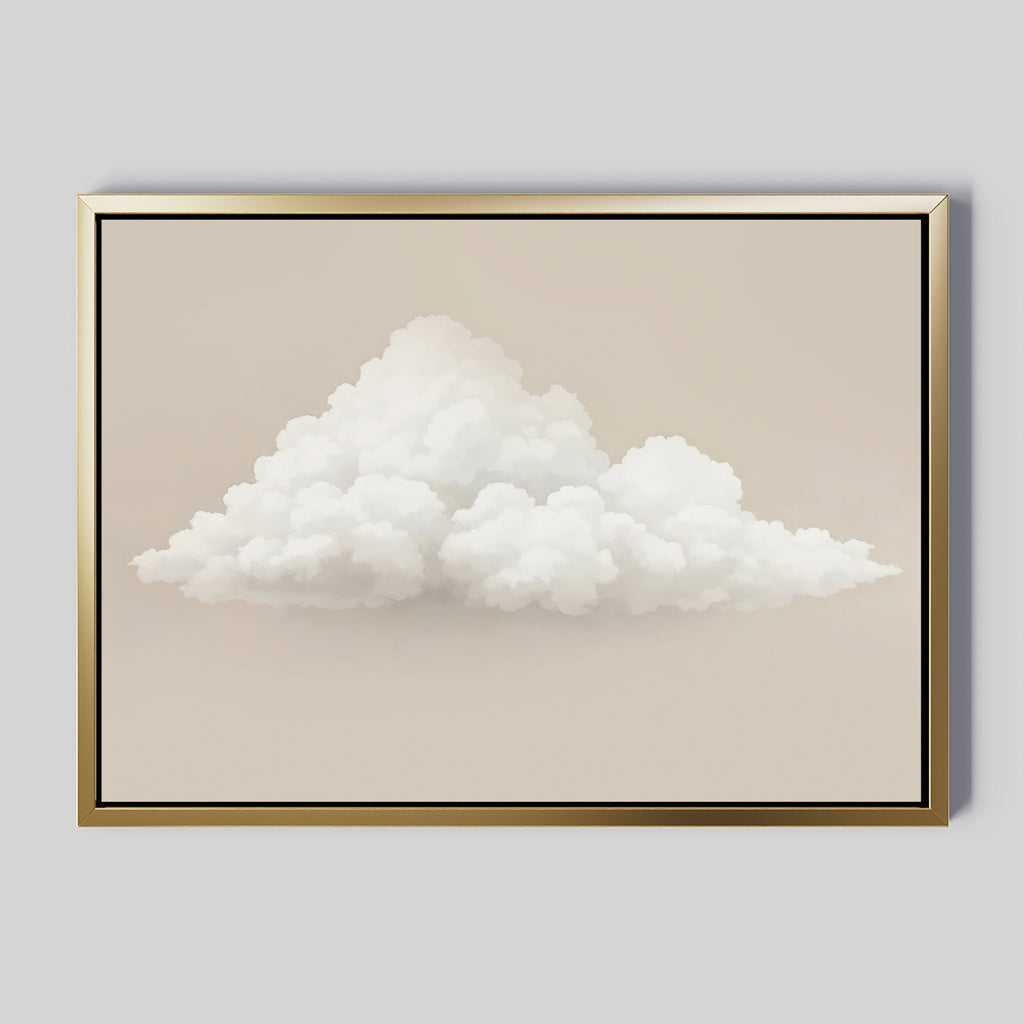 Whisper of the Wandering Cloud Canvas Print – neutral-toned cloud canvas wall art print by Aspire Prints