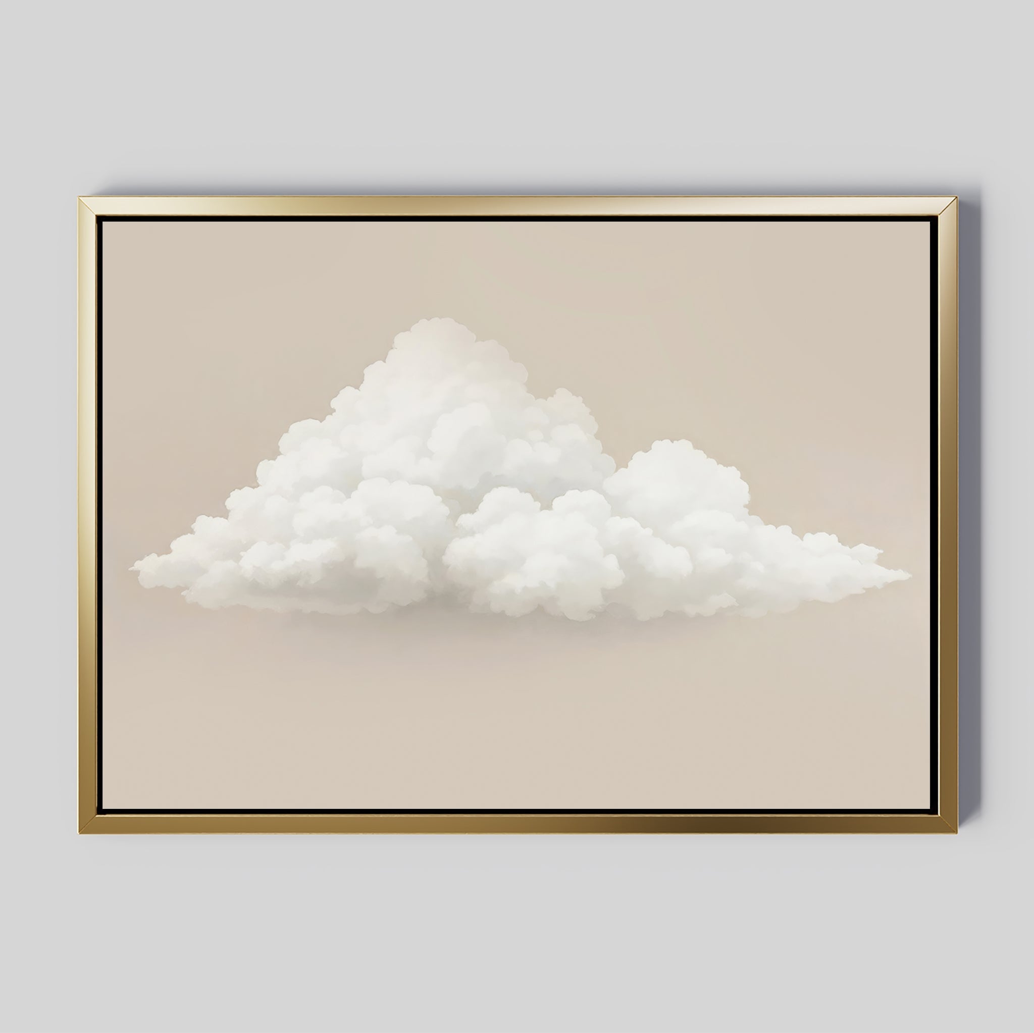 Whisper of the Wandering Cloud Canvas Print – neutral-toned cloud canvas wall art print by Aspire Prints