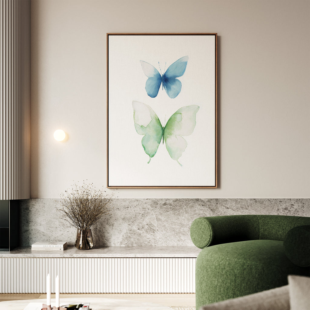 Whispered Wings Canvas Print – neutral-toned wildlife canvas wall art print by Aspire Prints