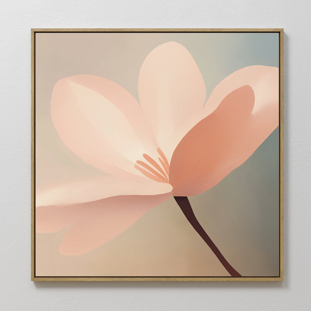 Whisper of Blush – blush pink botanical canvas wall art print by Aspire Prints