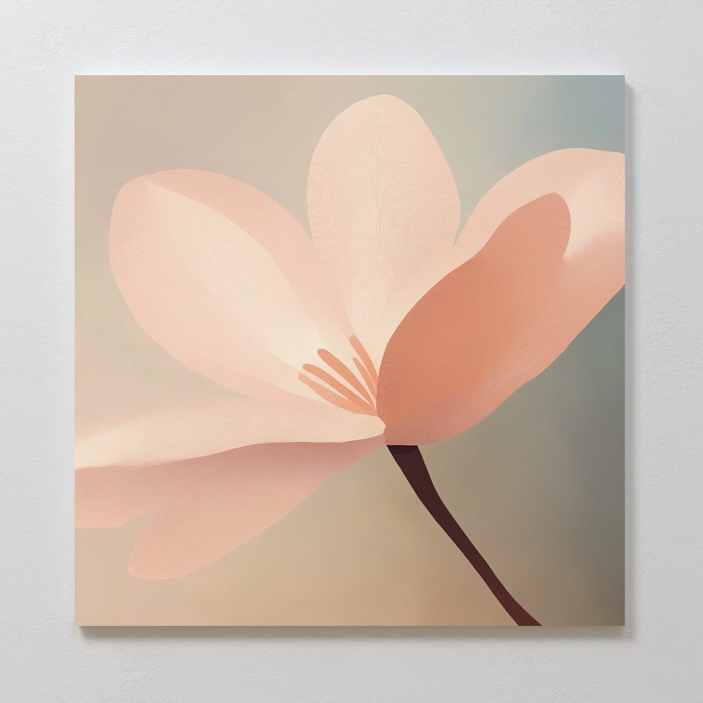 Whisper of Blush – blush pink botanical canvas wall art print by Aspire Prints