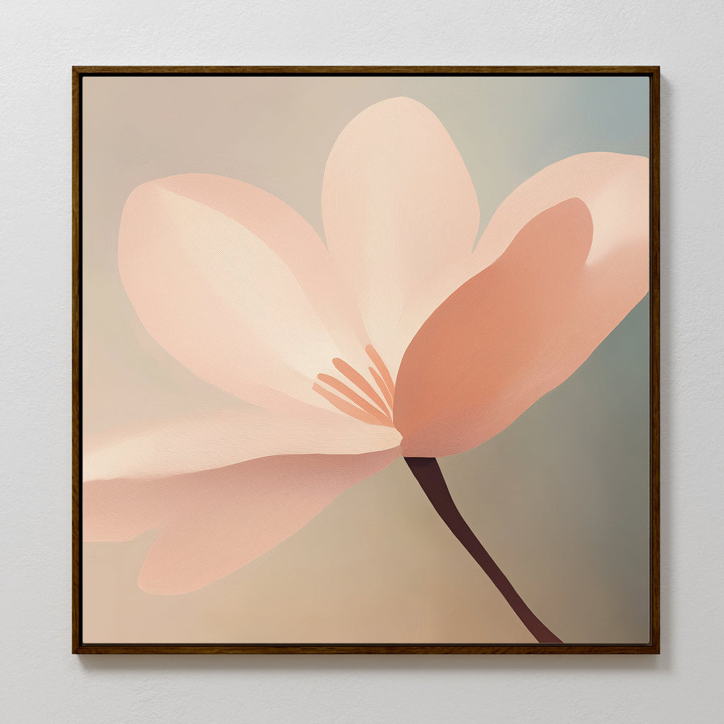 Whisper of Blush – blush pink botanical canvas wall art print by Aspire Prints