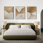 Whispers of the Dune – Set of 3 Canvas Prints set of 3 – beige and white abstract canvas wall art by Aspire Prints